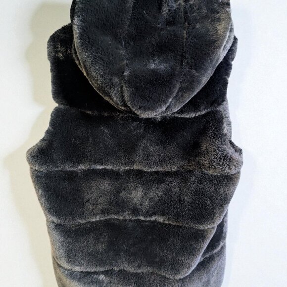 Michael Kors Quilted Faux Fur Vest, Black, Size Large - Picture 5 of 5